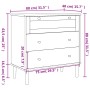 Cómoda SENJA aspecto ratán madera maciza pino blanco 80x40x80cm de , Cajoneras - Ref: Foro24-358023, Precio: 105,35 €, Descue...