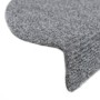 Alfombrilla escaleras 15ud tela punzonada 65x21x4cm gris claro de vidaXL, Alfombrillas para escalones - Ref: Foro24-132699, P...