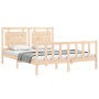 Estructura de cama con cabecero madera maciza 160x200 cm de , Camas y somieres - Ref: Foro24-3192176, Precio: 149,02 €, Descu...