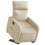 Sillón eléctrico reclinable elevable de tela color crema en Sillones | Comprar online en Foru.es