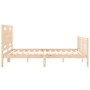 Estructura de cama con cabecero madera maciza 160x200 cm de , Camas y somieres - Ref: Foro24-3192176, Precio: 149,02 €, Descu...