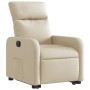 Sillón eléctrico reclinable elevable de tela color crema en Sillones | Comprar online en Foru.es
