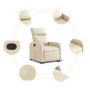 Sillón eléctrico reclinable elevable de tela color crema en Sillones | Comprar online en Foru.es