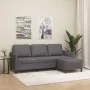 3-seater sofa with stool gray synthetic leather 180 cm by , Sofas - Ref: Foro24-3201124, Price: 316,67 €, Discount: %