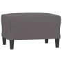 Sofá de 3 plazas con taburete cuero sintético gris 180 cm de , Sofás - Ref: Foro24-3201124, Precio: 321,63 €, Descuento: %
