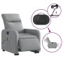 Sillón de masaje eléctrico reclinable elevable tela gris claro en Sillones | Comprar online en Foru.es