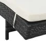 Sun loungers with wheels and cushions 2 units black synthetic rattan by , Loungers - Ref: Foro24-3078465, Price: 332,97 €, Di...