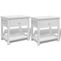 Mesitas de noche 2 unidades madera blanca de vidaXL, Mesitas de noche - Ref: Foro24-242871, Precio: 96,26 €, Descuento: %