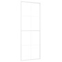 Puerta corredera ESG vidrio y aluminio blanca 76x205 cm de , Puertas para el hogar - Ref: Foro24-151669, Precio: 162,15 €, De...