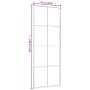 Puerta corredera ESG vidrio y aluminio blanca 76x205 cm de , Puertas para el hogar - Ref: Foro24-151669, Precio: 162,15 €, De...