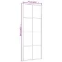 Schiebetür aus ESG-Glas und weißem Aluminium, 76 x 205 cm von , Türen für zu Hause - Ref: Foro24-151669, Preis: 170,80 €, Rab...