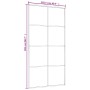 Puerta corredera ESG vidrio y aluminio blanca 102,5x205 cm de , Puertas para el hogar - Ref: Foro24-151676, Precio: 176,13 €,...