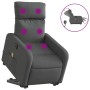 Sillón de masaje eléctrico reclinable elevable tela gris oscuro en Sillones | Comprar online en Foru.es