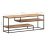 Mueble para TV de madera maciza de acacia 130x30x45 cm de , Muebles TV - Ref: Foro24-321625, Precio: 171,80 €, Descuento: %