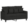 Juego de sofás con cojines 3 piezas tela negro de , Sofás - Ref: Foro24-3201676, Precio: 540,93 €, Descuento: %