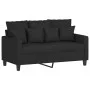 Sofa set with cushions 3 pieces black fabric by , Sofas - Ref: Foro24-3201660, Price: 427,98 €, Discount: %