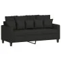 Sofa set with cushions 3 pieces black fabric by , Sofas - Ref: Foro24-3201660, Price: 427,98 €, Discount: %