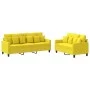 Juego de sofás con cojines 2 piezas tela amarillo claro de , Sofás - Ref: Foro24-3201669, Precio: 457,34 €, Descuento: %