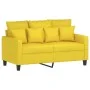 Juego de sofás con cojines 2 piezas tela amarillo claro de , Sofás - Ref: Foro24-3201669, Precio: 457,34 €, Descuento: %