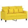 Juego de sofás con cojines 2 piezas tela amarillo claro de , Sofás - Ref: Foro24-3201669, Precio: 464,89 €, Descuento: %
