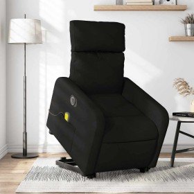 Sillón de masaje eléctrico reclinable elevable tela negro en Sillones | Comprar online en Foru.es