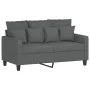 Juego de sofás con cojines 3 piezas tela gris oscuro de , Sofás - Ref: Foro24-3201657, Precio: 476,64 €, Descuento: %