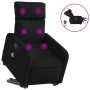 Sillón de masaje eléctrico reclinable elevable tela negro en Sillones | Comprar online en Foru.es