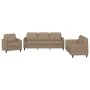 3-teilige Sofagarnitur aus Cappuccino-Kunstleder mit Kissen von , Sofas - Ref: Foro24-3201744, Preis: 576,04 €, Rabatt: %
