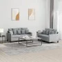 Sofa set with cushions 2 pieces light gray fabric by , Sofas - Ref: Foro24-3201648, Price: 422,48 €, Discount: %