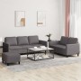 Juego de sofás con cojines 3 piezas cuero sintético gris de , Sofás - Ref: Foro24-3201767, Precio: 501,70 €, Descuento: %