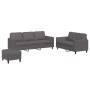 Juego de sofás con cojines 3 piezas cuero sintético gris de , Sofás - Ref: Foro24-3201767, Precio: 501,70 €, Descuento: %
