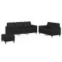Juego de sofás con cojines 3 piezas cuero sintético negro de , Sofás - Ref: Foro24-3201765, Precio: 509,63 €, Descuento: %