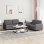 Juego de sofás con cojines 2 piezas cuero sintético gris de , Sofás - Ref: Foro24-3201752, Precio: 385,76 €, Descuento: %