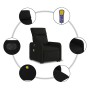 Sillón de masaje eléctrico reclinable elevable tela negro en Sillones | Comprar online en Foru.es