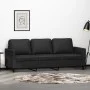 Sofá de 3 plazas de cuero sintético negro 180 cm de , Sofás - Ref: Foro24-359338, Precio: 277,07 €, Descuento: %