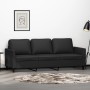 Sofá de 3 plazas de cuero sintético negro 180 cm de , Sofás - Ref: Foro24-359338, Precio: 278,65 €, Descuento: %
