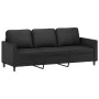 Sofá de 3 plazas de cuero sintético negro 180 cm de , Sofás - Ref: Foro24-359338, Precio: 277,07 €, Descuento: %
