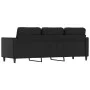 Sofá de 3 plazas de cuero sintético negro 180 cm de , Sofás - Ref: Foro24-359338, Precio: 277,07 €, Descuento: %