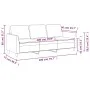Sofá de 3 plazas de cuero sintético negro 180 cm de , Sofás - Ref: Foro24-359338, Precio: 277,07 €, Descuento: %