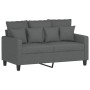 Sofá de 2 plazas de tela gris oscuro 120 cm de , Sofás - Ref: Foro24-359260, Precio: 231,39 €, Descuento: %