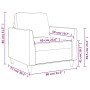Sillón cuero sintético color capuchino 60 cm de , Sofás - Ref: Foro24-359327, Precio: 143,76 €, Descuento: %