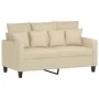 Juego de sofás con cojines 3 piezas tela crema de , Sofás - Ref: Foro24-3201634, Precio: 621,00 €, Descuento: %