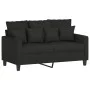 Sofa set with cushions 3 pieces black fabric by , Sofas - Ref: Foro24-3201636, Price: 613,20 €, Discount: %
