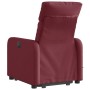 Sillón de masaje elevable eléctrico tela rojo tinto en Sillones | Comprar online en Foru.es