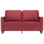 Sofá de 2 plazas de cuero sintético rojo vino 120 cm de , Sofás - Ref: Foro24-359331, Precio: 215,54 €, Descuento: %