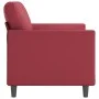 2 seater sofa in wine red synthetic leather 120 cm by , Sofas - Ref: Foro24-359331, Price: 201,02 €, Discount: %
