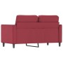 Sofá de 2 plazas de cuero sintético rojo vino 120 cm de , Sofás - Ref: Foro24-359331, Precio: 215,54 €, Descuento: %