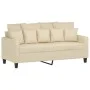 2-Sitzer-Sofa aus cremefarbenem Stoff, 140 cm von , Sofas - Ref: Foro24-359269, Preis: 241,29 €, Rabatt: %