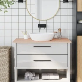 Solid beech wood bathroom countertop 100x60x1.5 cm by , Countertops - Ref: Foro24-355987, Price: 61,00 €, Discount: %