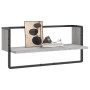 Estante de pared con barra gris Sonoma 65x25x30 cm de , Estantes y estanterías - Ref: Foro24-836291, Precio: 21,60 €, Descuen...